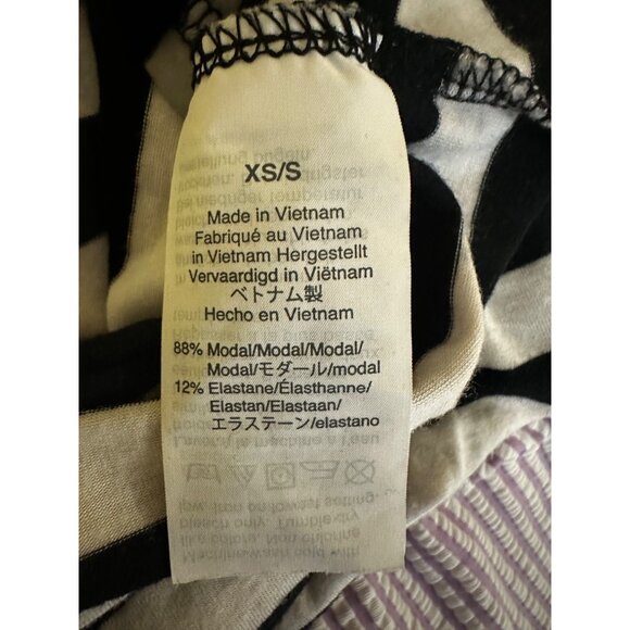 HATCH x J.Crew Black White Striped Maternity Top XS/S | Stretch Long Sleeve Body - Picture 8 of 9
